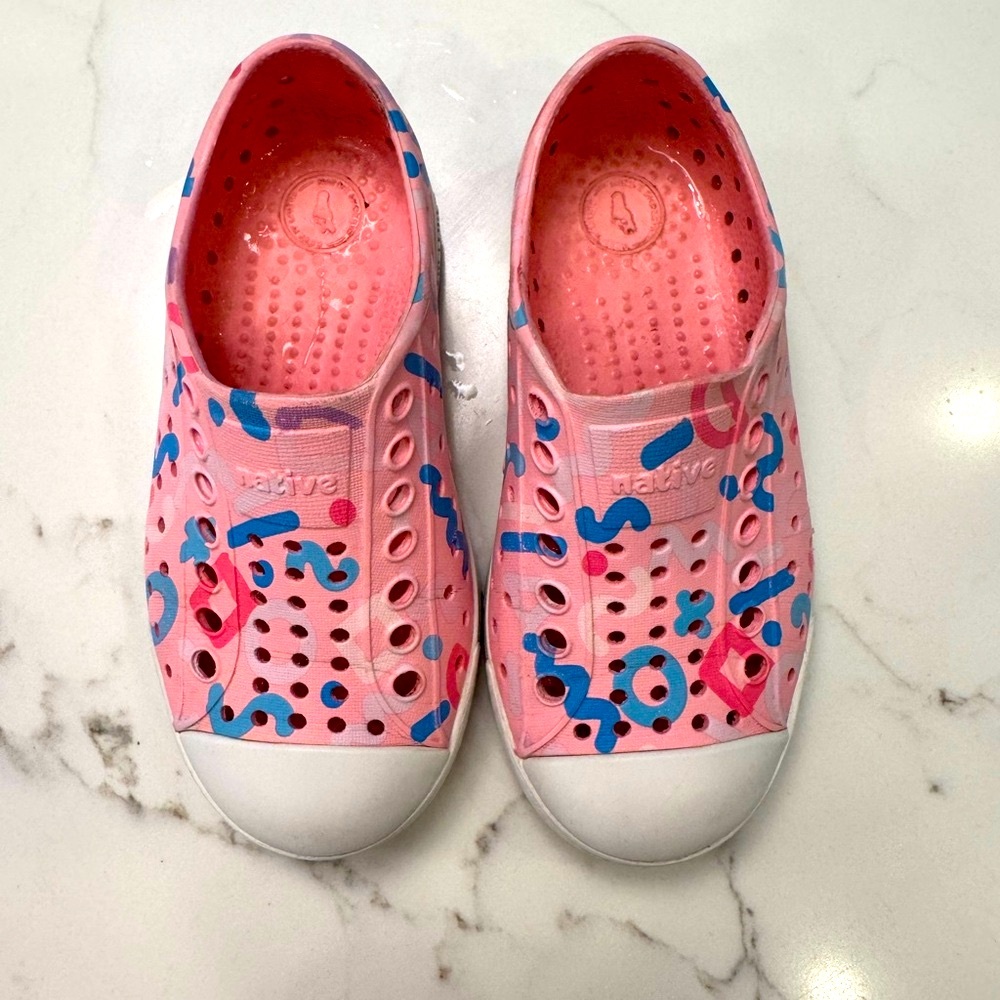 Native Kids Pink and Blue Shoes